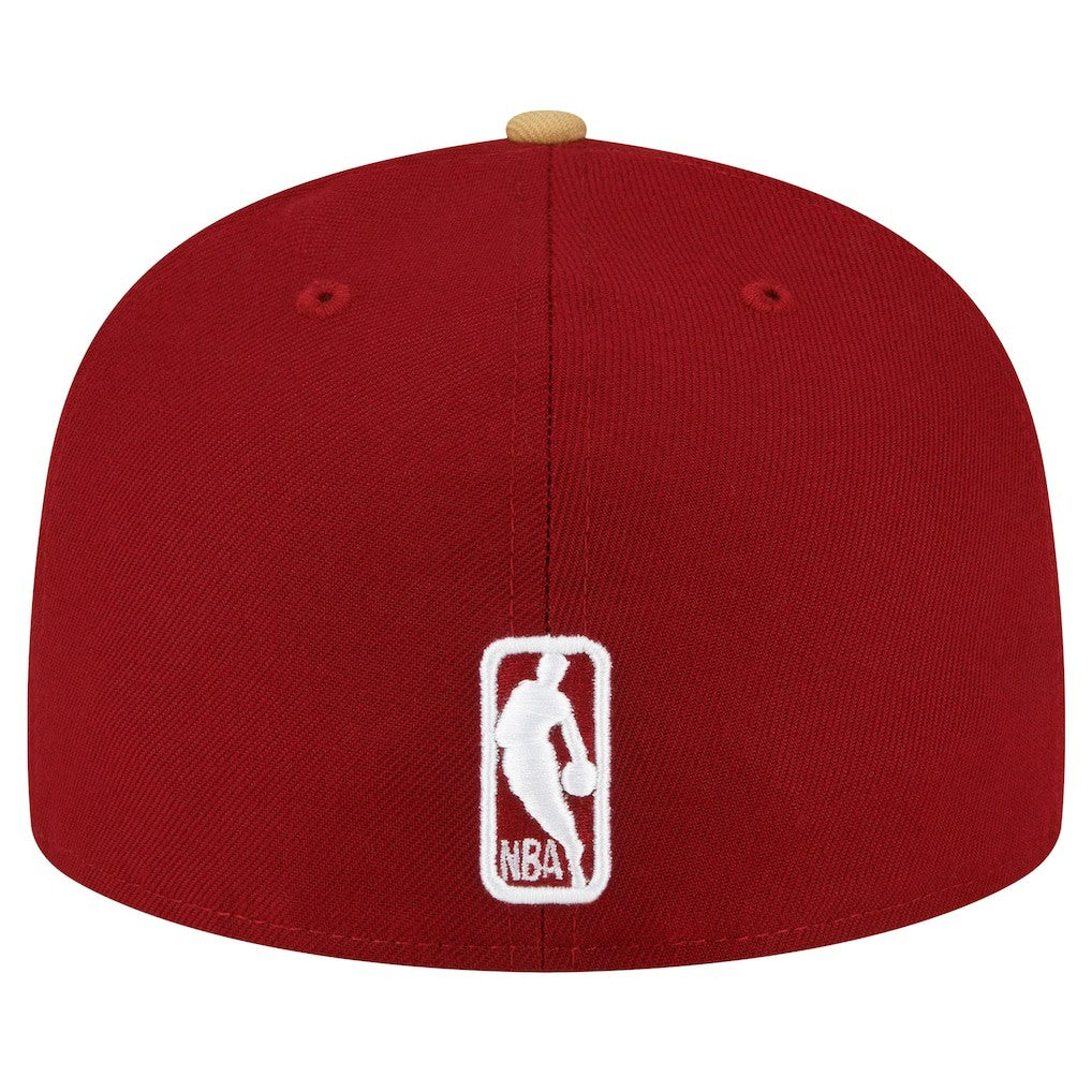 New Era Cleveland Cavaliers 2-Tone 59FIFTY Fitted Hat Wine/Gold