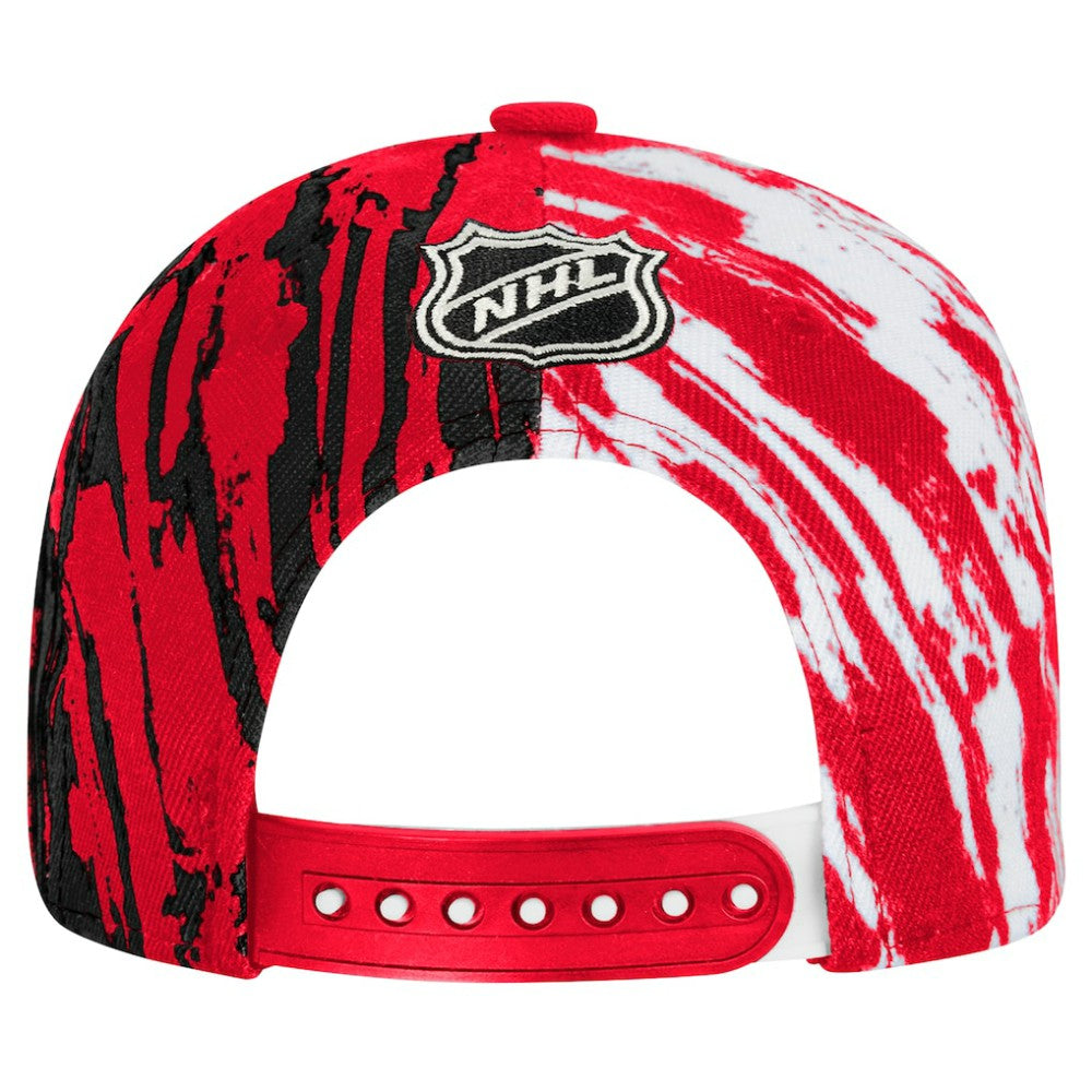 Chicago Blackhawks Youth Propel Flat Brim Snapback Hat - Red | NHL Lifestyle
