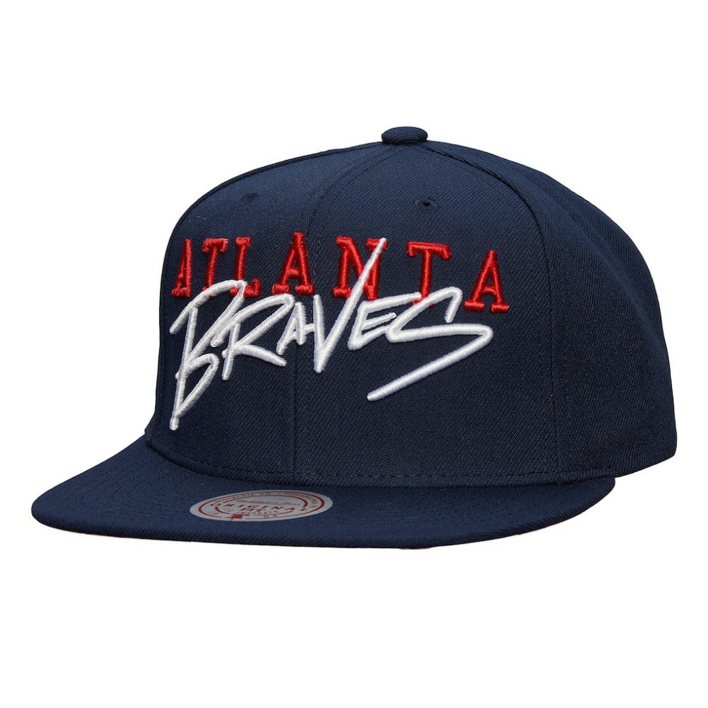 Atlanta Braves Mitchell & Ness Team Tagged Snapback Hat Online