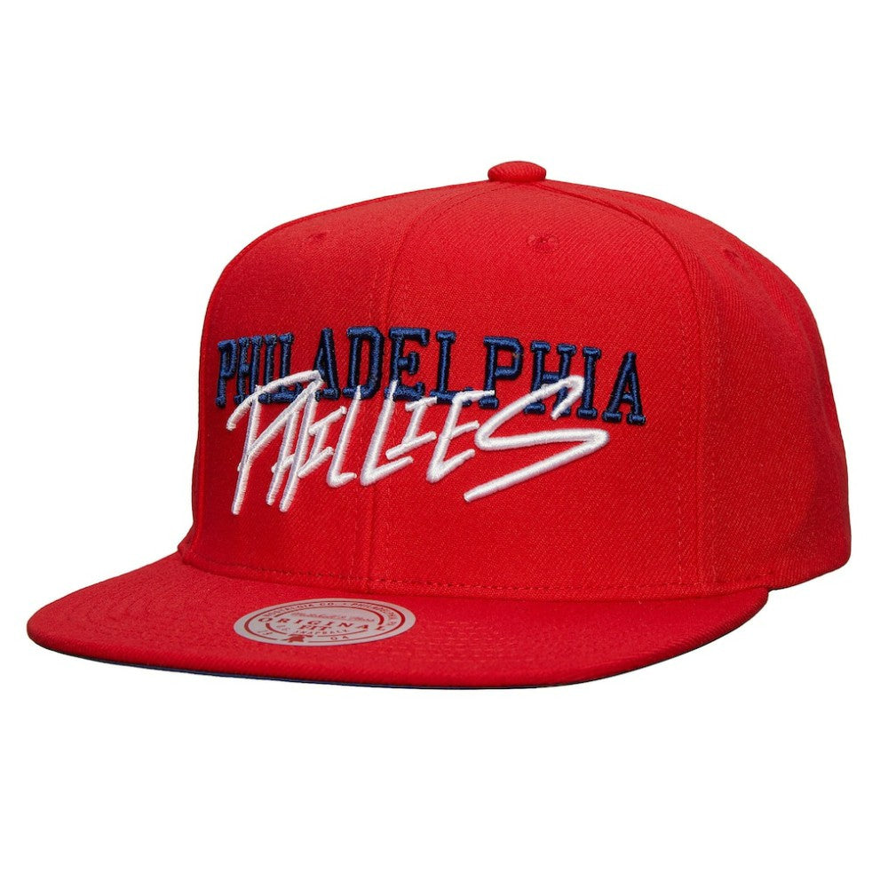 Philadelphia Phillies Mitchell & Ness Team Tagged Snapback Hat Discount