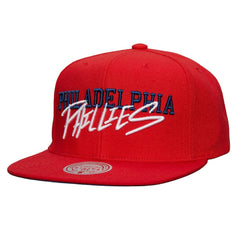 Philadelphia Phillies Mitchell & Ness Team Tagged Snapback Hat Discount