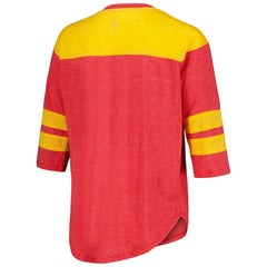 Kansas City Chiefs Starter Women's Fullback Tri-Blend 3/4-Sleeve T-Shirt - Red - NFL