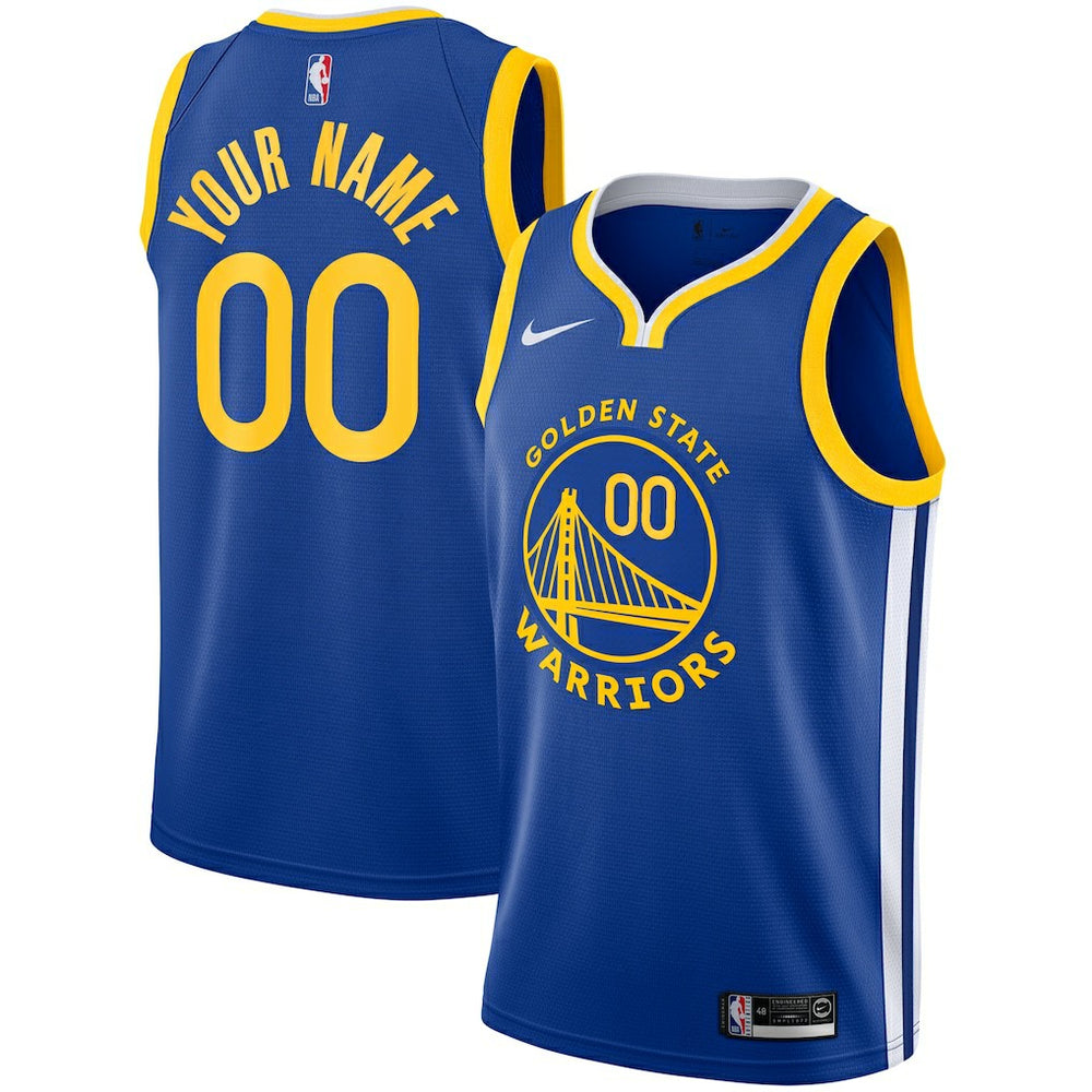 Nike Golden State Warriors Unisex 2019/20 Custom Swingman Jersey Royal Icon Edition