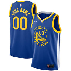 Nike Golden State Warriors Unisex 2019/20 Custom Swingman Jersey Royal Icon Edition