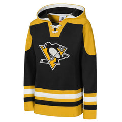 Pittsburgh Penguins Youth Ageless Must Have Home V-Neck Pullover Hoodie - Black | NHL Lifestyle