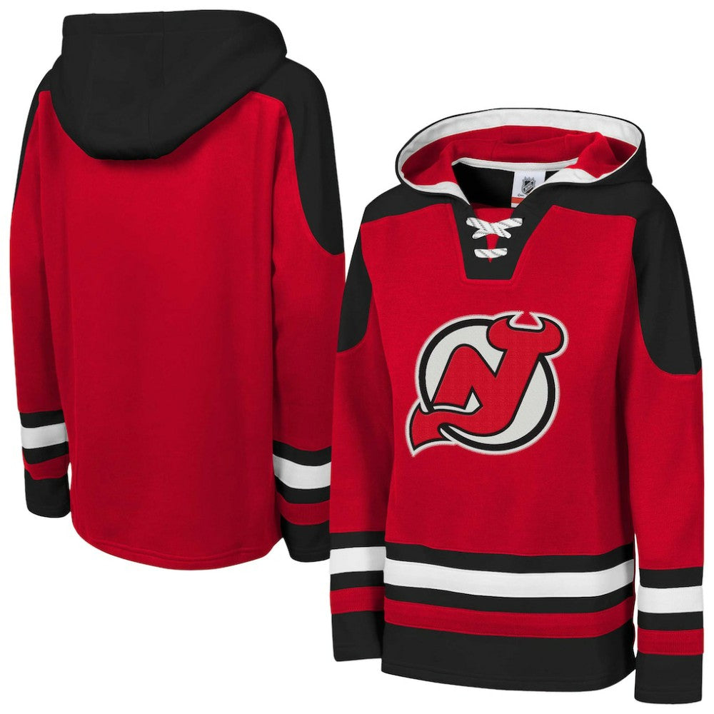 New Jersey Devils Youth Ageless Must Have Home V-Neck Pullover Hoodie - Red | NHL online