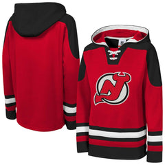 New Jersey Devils Youth Ageless Must Have Home V-Neck Pullover Hoodie - Red | NHL online