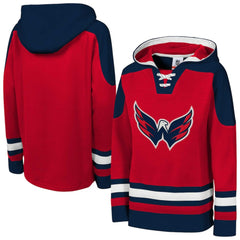 Washington Capitals Youth Ageless Must Have Home V-Neck Pullover Hoodie - Red | NHL near me