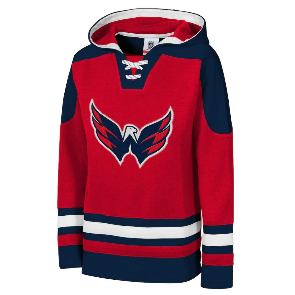 Washington Capitals Youth Ageless Must Have Home V-Neck Pullover Hoodie - Red | NHL near me
