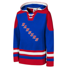 New York Rangers Youth Ageless Must Have Home V-Neck Pullover Hoodie - Blue | NHL discount