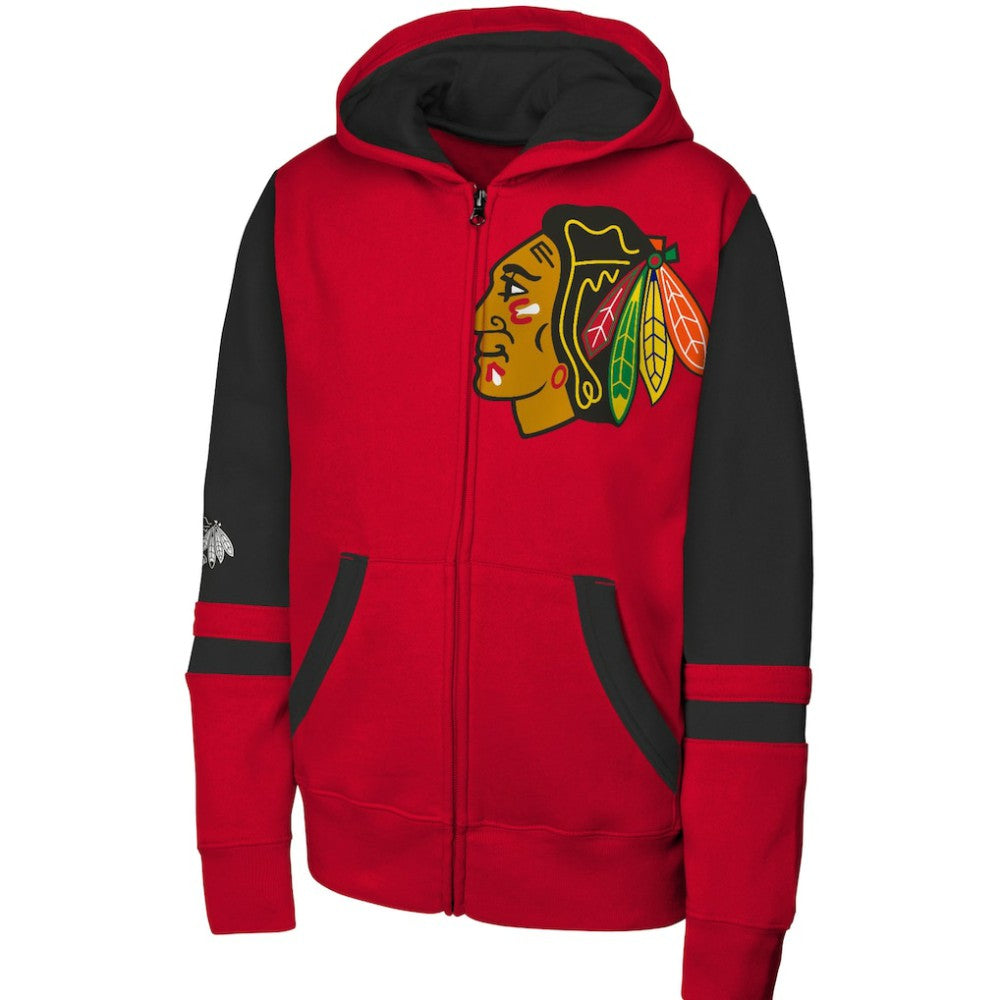 Chicago Blackhawks Youth Face Off Full-Zip Hoodie - Red | NHL online