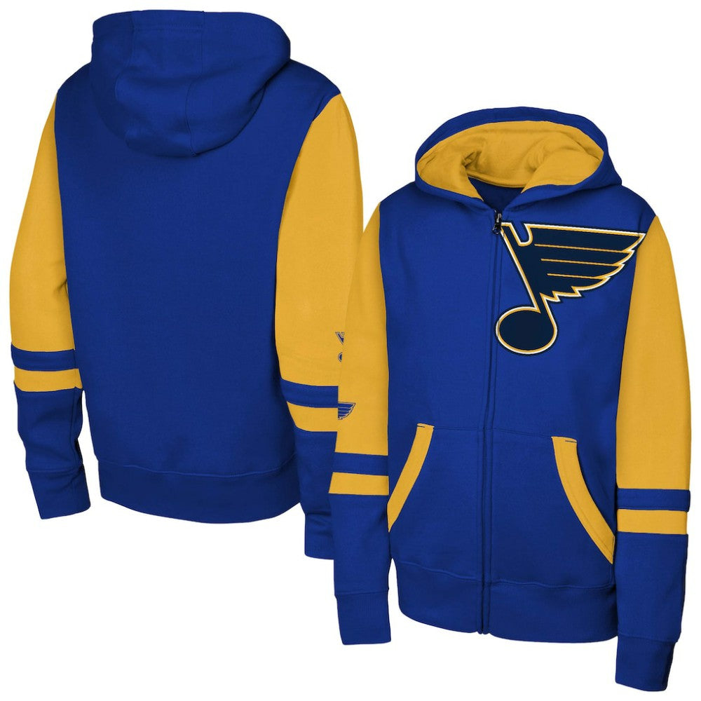 St. Louis Blues Youth Face Off Full-Zip Hoodie - Blue | NHL sale
