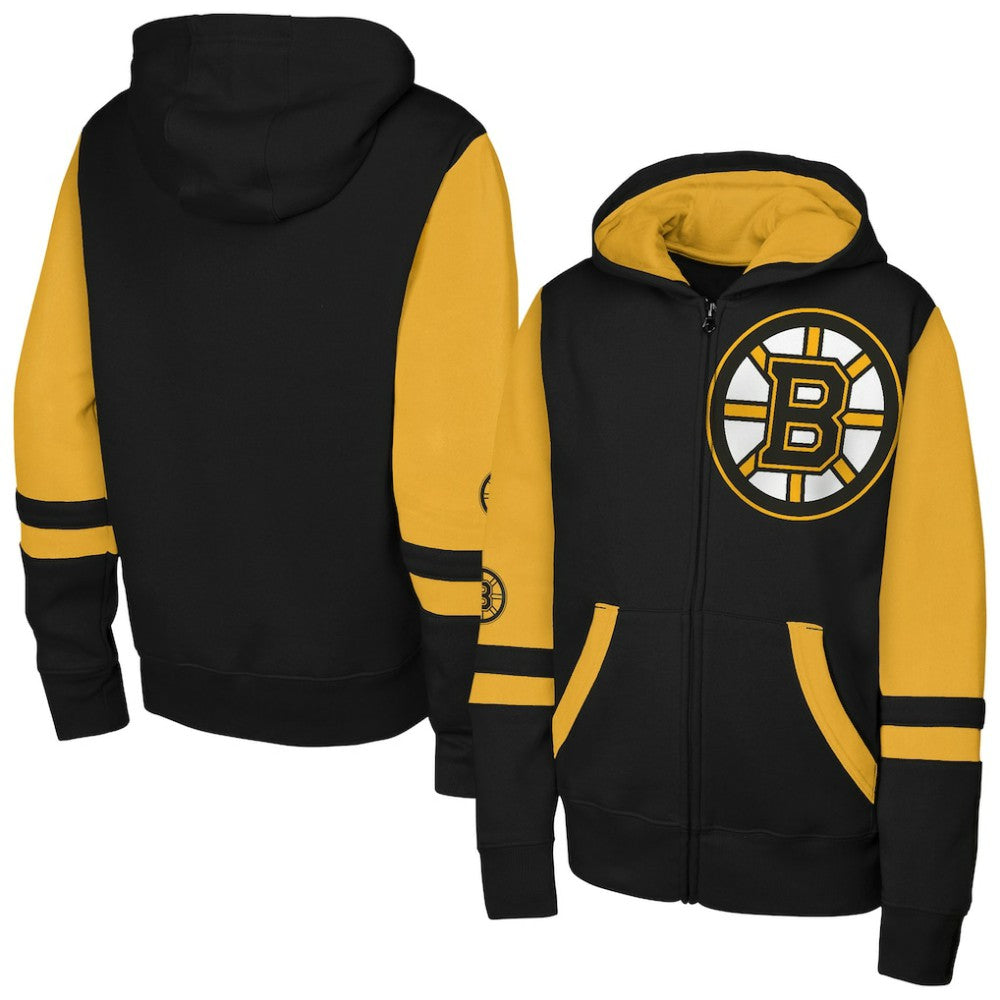 Boston Bruins Youth Face Off Full-Zip Hoodie - Black | NHL sale