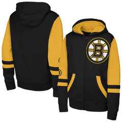 Boston Bruins Youth Face Off Full-Zip Hoodie - Black | NHL sale