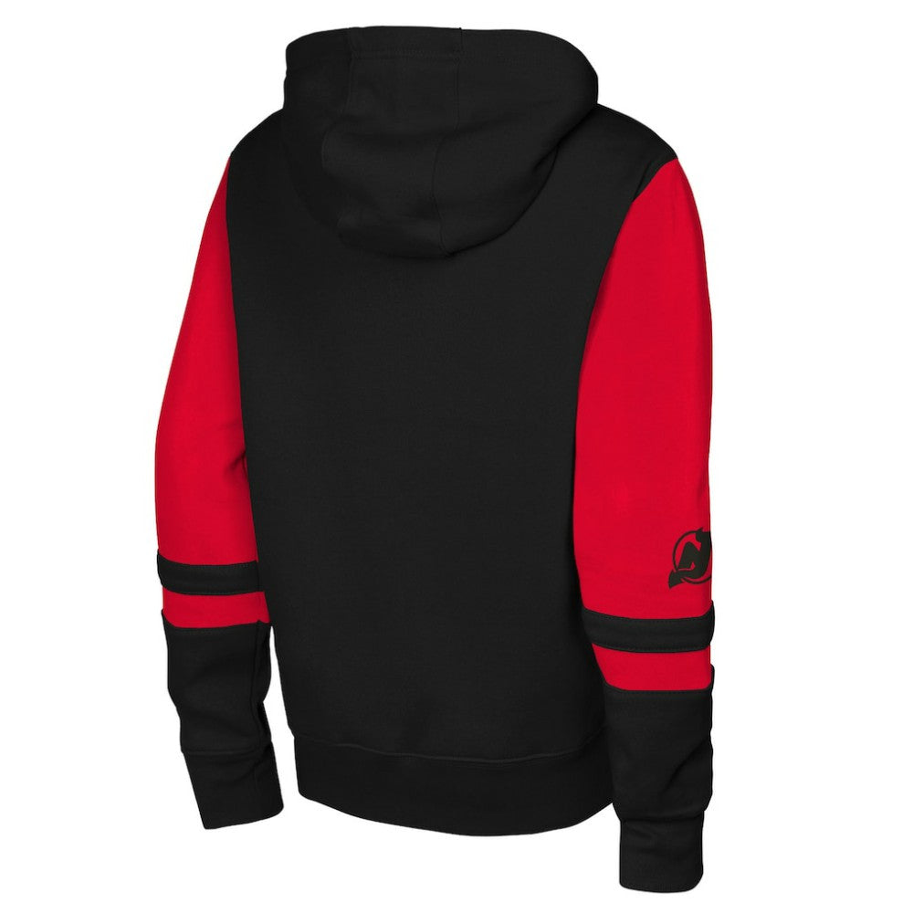 New Jersey Devils Youth Face Off Full-Zip Hoodie - Black | NHL online