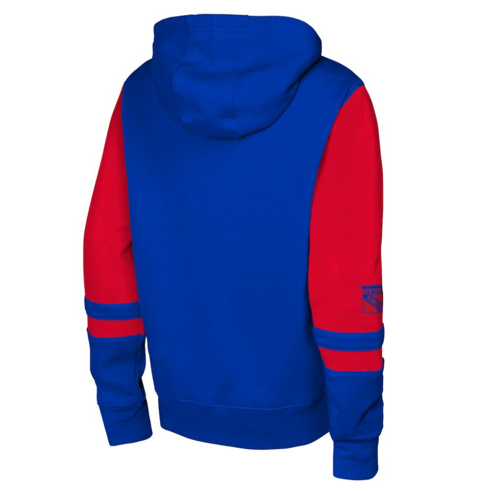 New York Rangers Youth Face Off Full-Zip Hoodie - Blue | NHL Clearance