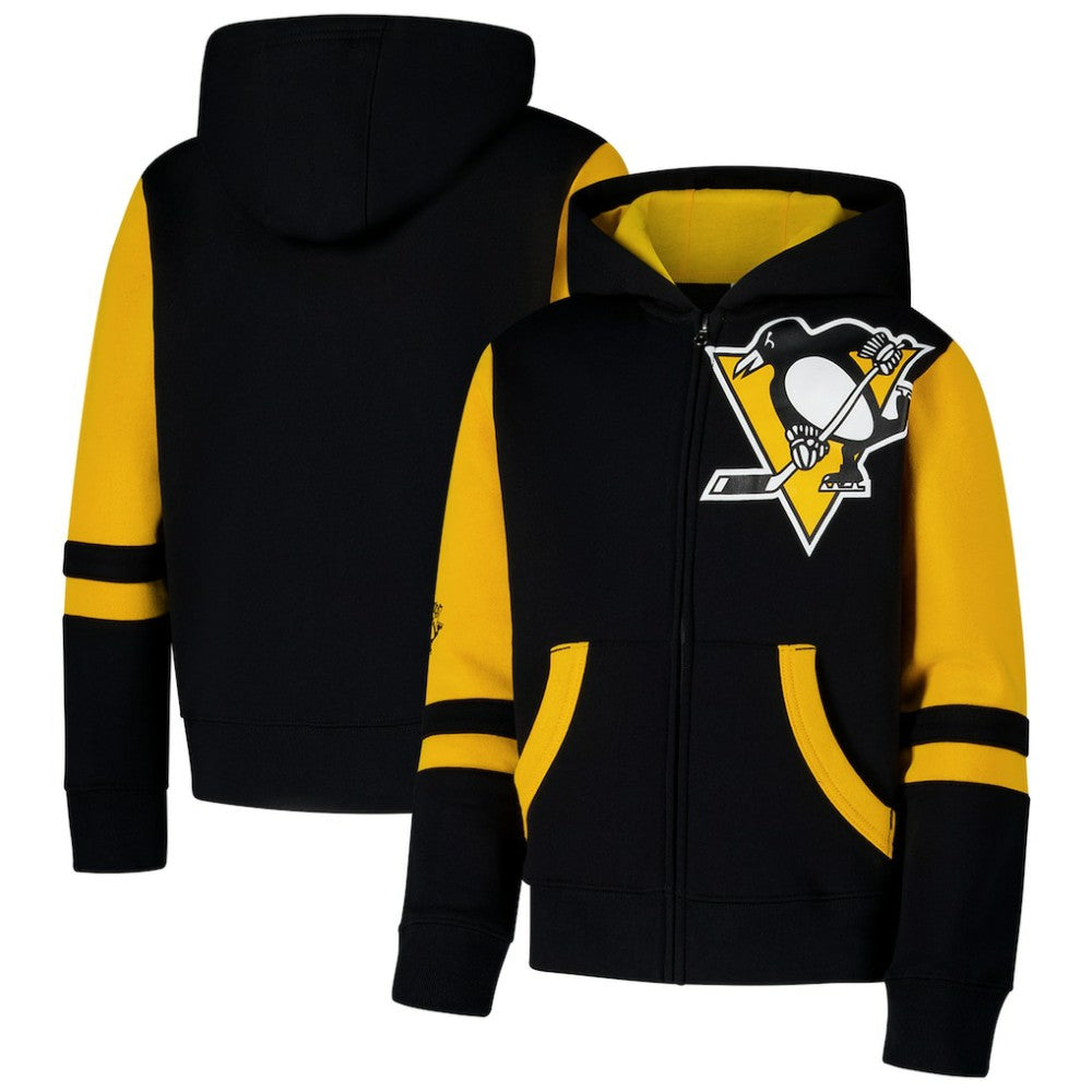 Pittsburgh Penguins Youth Face Off Full-Zip Hoodie - Black | NHL near me