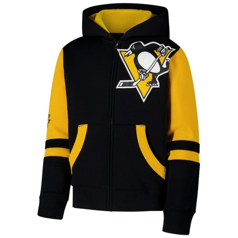 Pittsburgh Penguins Youth Face Off Full-Zip Hoodie - Black | NHL near me