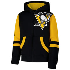 Pittsburgh Penguins Youth Face Off Full-Zip Hoodie - Black | NHL near me