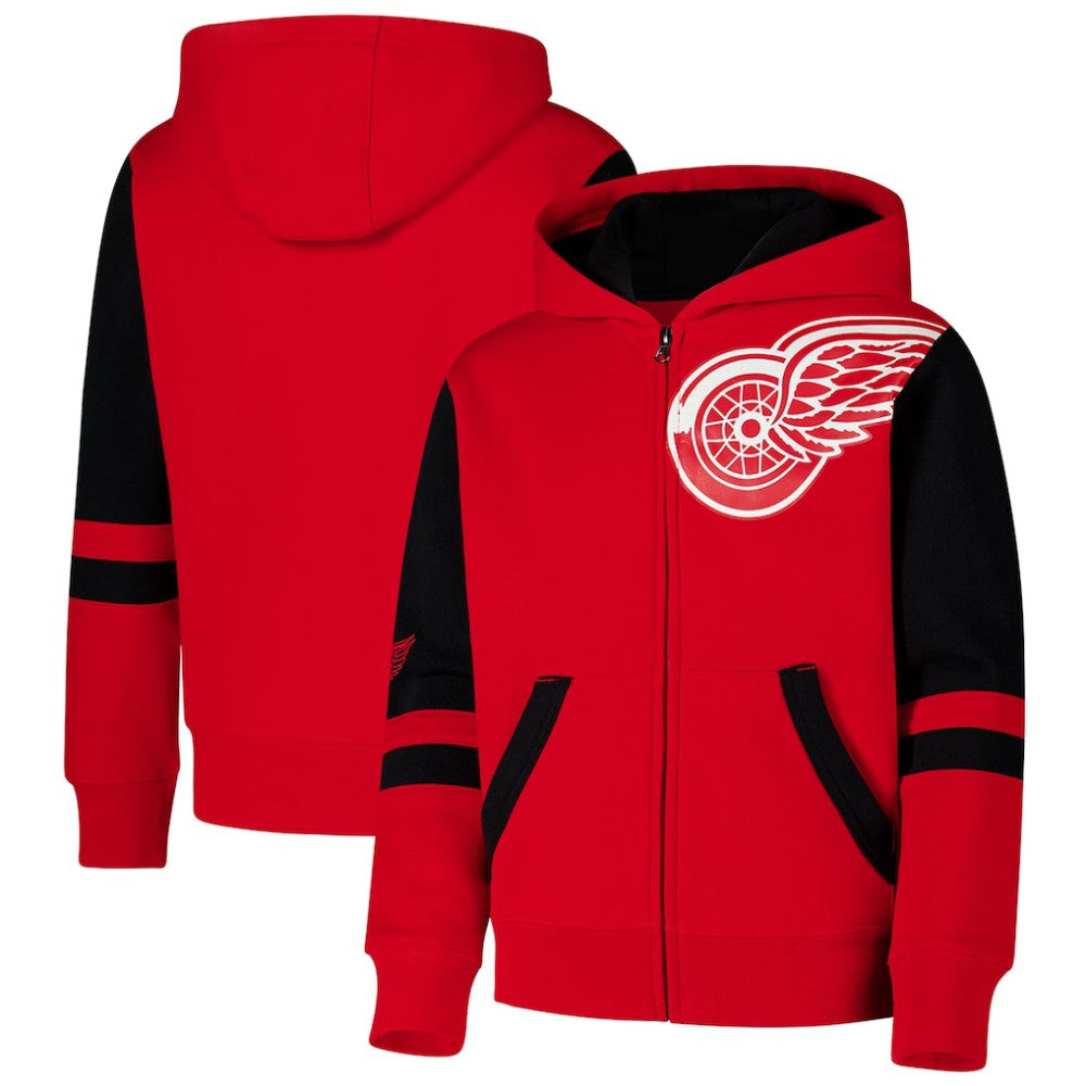 Detroit Red Wings Youth Face Off Full-Zip Hoodie - Red | NHL on sale