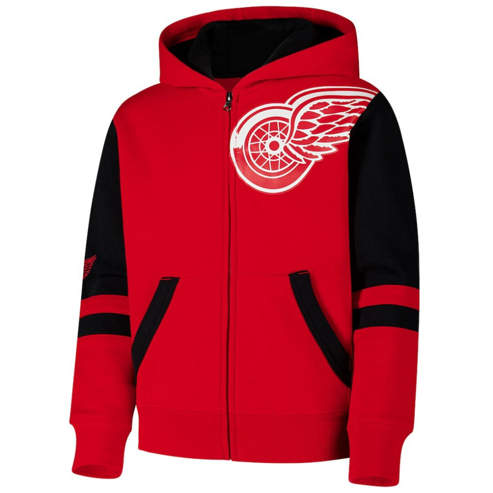 Detroit Red Wings Youth Face Off Full-Zip Hoodie - Red | NHL on sale