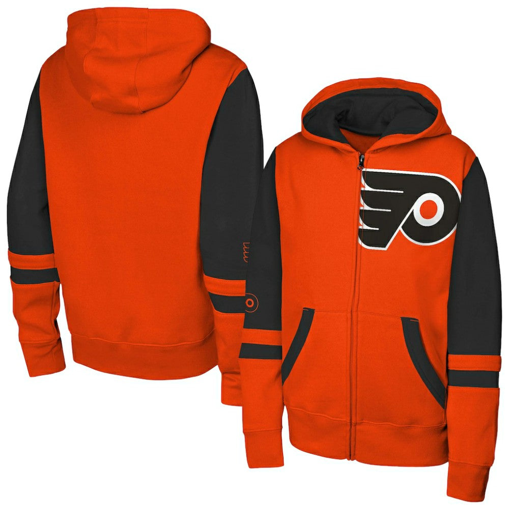 Philadelphia Flyers Youth Face Off Full-Zip Hoodie - Orange | NHL discount