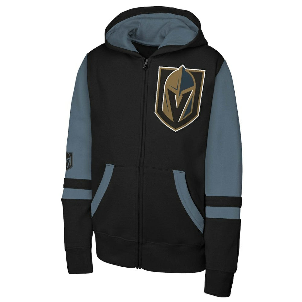 Vegas Golden Knights Youth Face Off Full-Zip Hoodie - Black | NHL near me