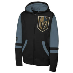Vegas Golden Knights Youth Face Off Full-Zip Hoodie - Black | NHL near me