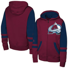 Colorado Avalanche Youth Face Off Full-Zip Hoodie - Burgundy | NHL online
