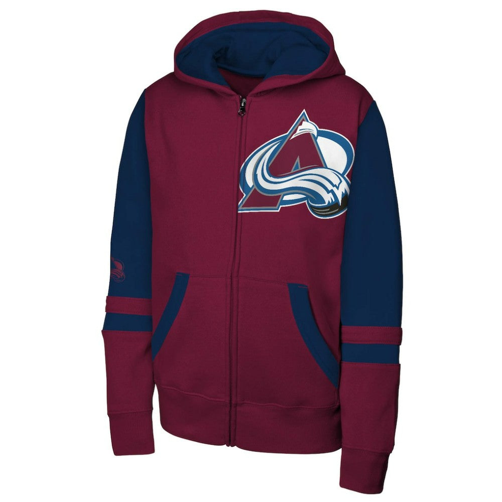 Colorado Avalanche Youth Face Off Full-Zip Hoodie - Burgundy | NHL online