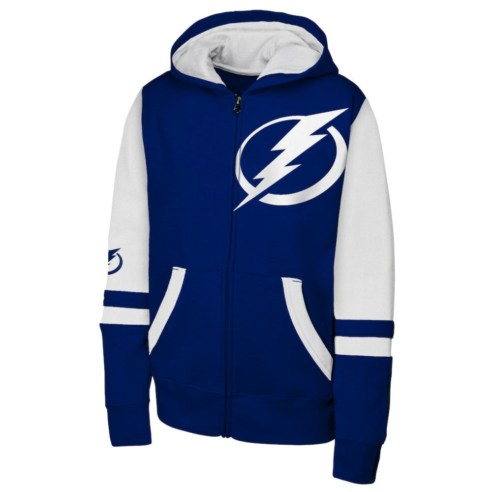 Tampa Bay Lightning Youth Face Off Full-Zip Hoodie - Blue | NHL Lifestyle