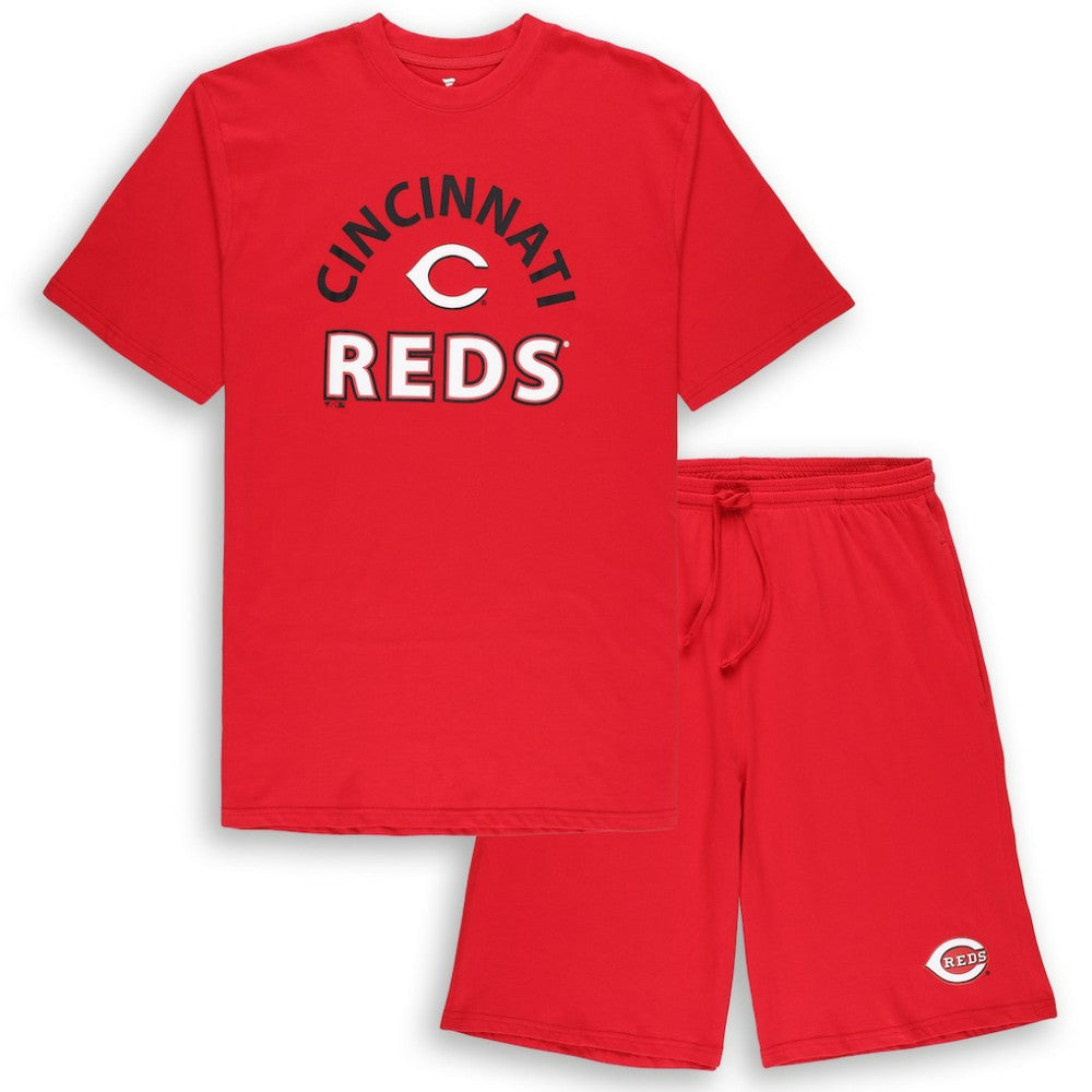 Cincinnati Reds Profile Big & Tall T-Shirt & Shorts Combo Set Outlet