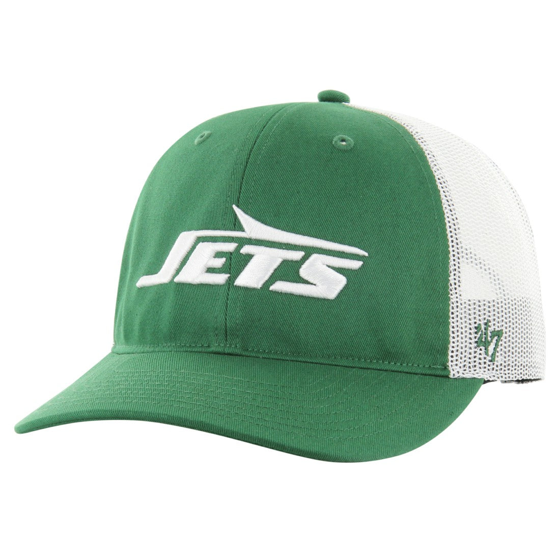 New York Jets '47 Youth Trucker Adjustable Hat - Green/White - 47 brand