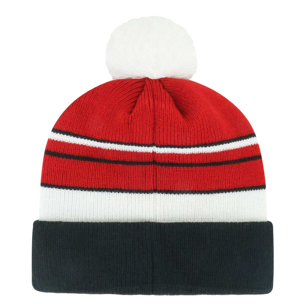 San Francisco 49ers '47 Youth Peewee Cuffed Knit Hat with Pom - Scarlet/Black - 47 brand