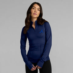 Atlanta Braves Fanatics Women's Elements Raglan Tri-Blend Quarter-Zip Top Outlet