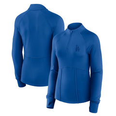 Los Angeles Dodgers Fanatics Women's Elements Raglan Tri-Blend Quarter-Zip Top Discount