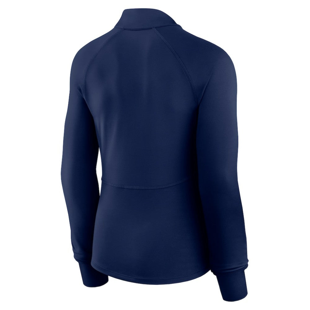 New York Yankees Fanatics Women's Elements Raglan Tri-Blend Quarter-Zip Top Outlet