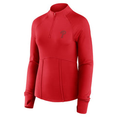 Philadelphia Phillies Fanatics Women's Elements Raglan Tri-Blend Quarter-Zip Top Sale