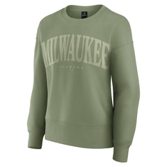 Milwaukee Brewers Fanatics Women's Elements Flow Pullover Sweatshirt Discount