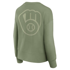 Milwaukee Brewers Fanatics Women's Elements Flow Pullover Sweatshirt Discount