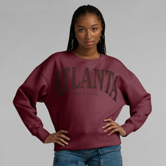 Atlanta Braves Fanatics Women's Elements Flow Pullover Sweatshirt Outlet