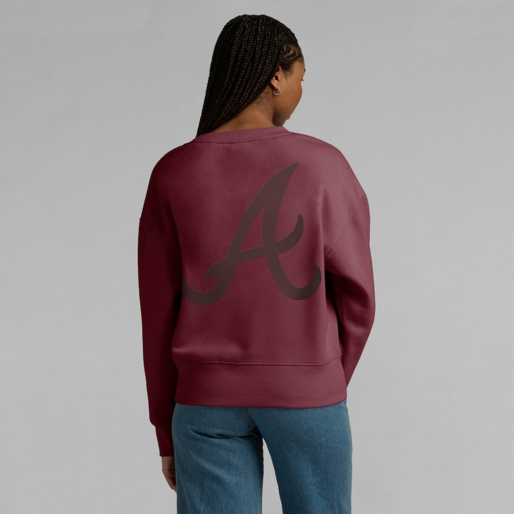 Atlanta Braves Fanatics Women's Elements Flow Pullover Sweatshirt Outlet