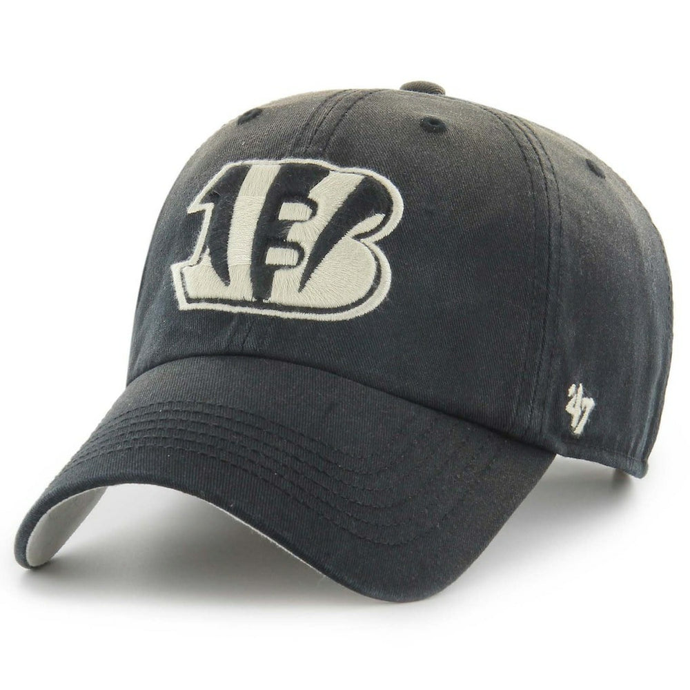 Cincinnati Bengals '47 Dusted Relaxed Clean Up Adjustable Hat - Black - 47 brand