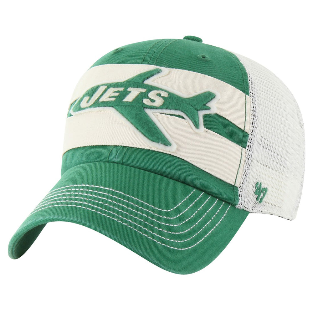 New York Jets '47 Throwback Clubhouse Boon Clean-Up Trucker Adjustable Hat - Kelly Green - 47 brand