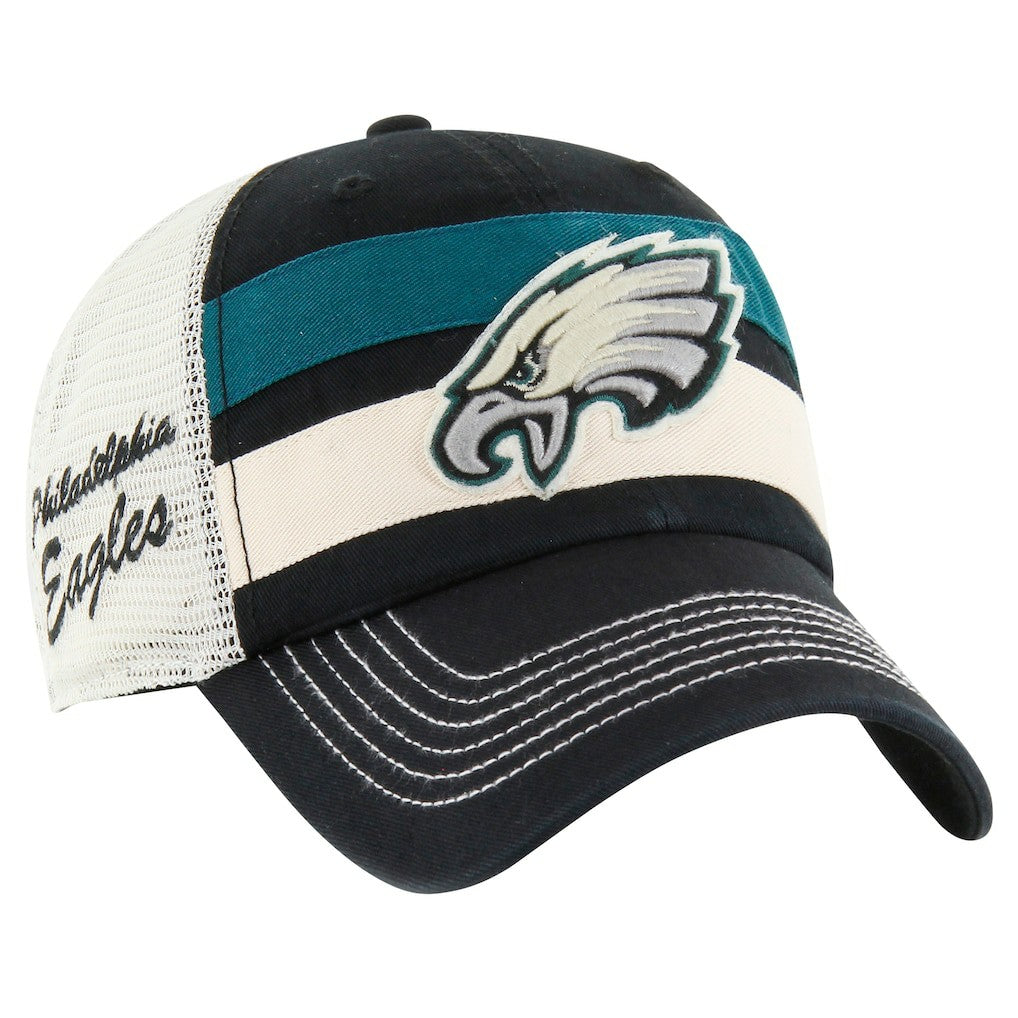 Philadelphia Eagles '47 Clubhouse Boon Clean-Up Trucker Adjustable Hat - Black - 47 brand