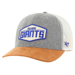 New York Giants '47 Drover Trucker Adjustable Hat - Heather Gray/Tan - 47 brand