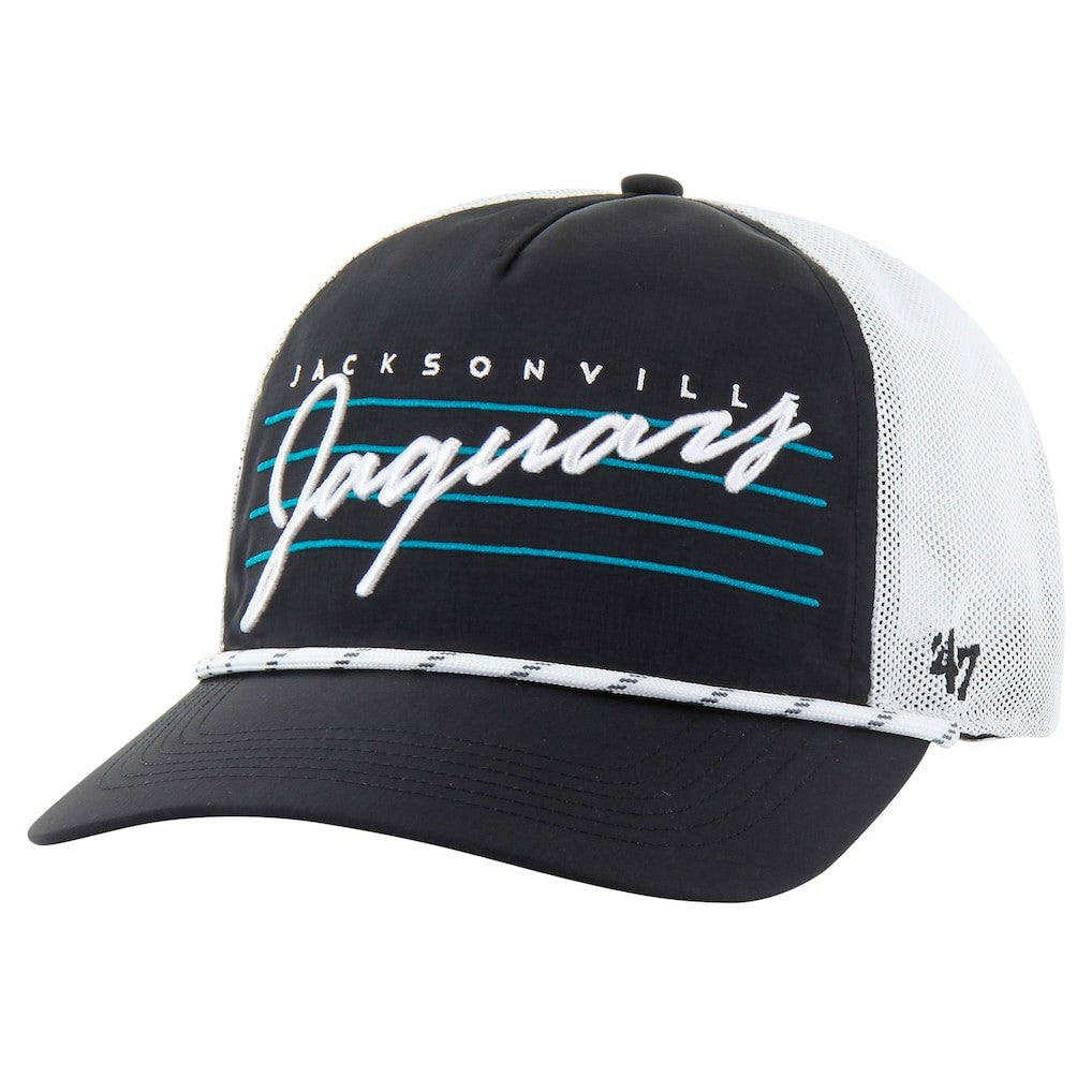 Jacksonville Jaguars '47 Downburst Relaxed Hitch Trucker Adjustable Hat - Black/White - 47 brand