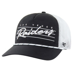 Las Vegas Raiders '47 Downburst Relaxed Hitch Trucker Adjustable Hat - Black/White - 47 brand