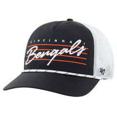 Cincinnati Bengals '47 Downburst Relaxed Hitch Trucker Adjustable Hat - Black/White - 47 brand