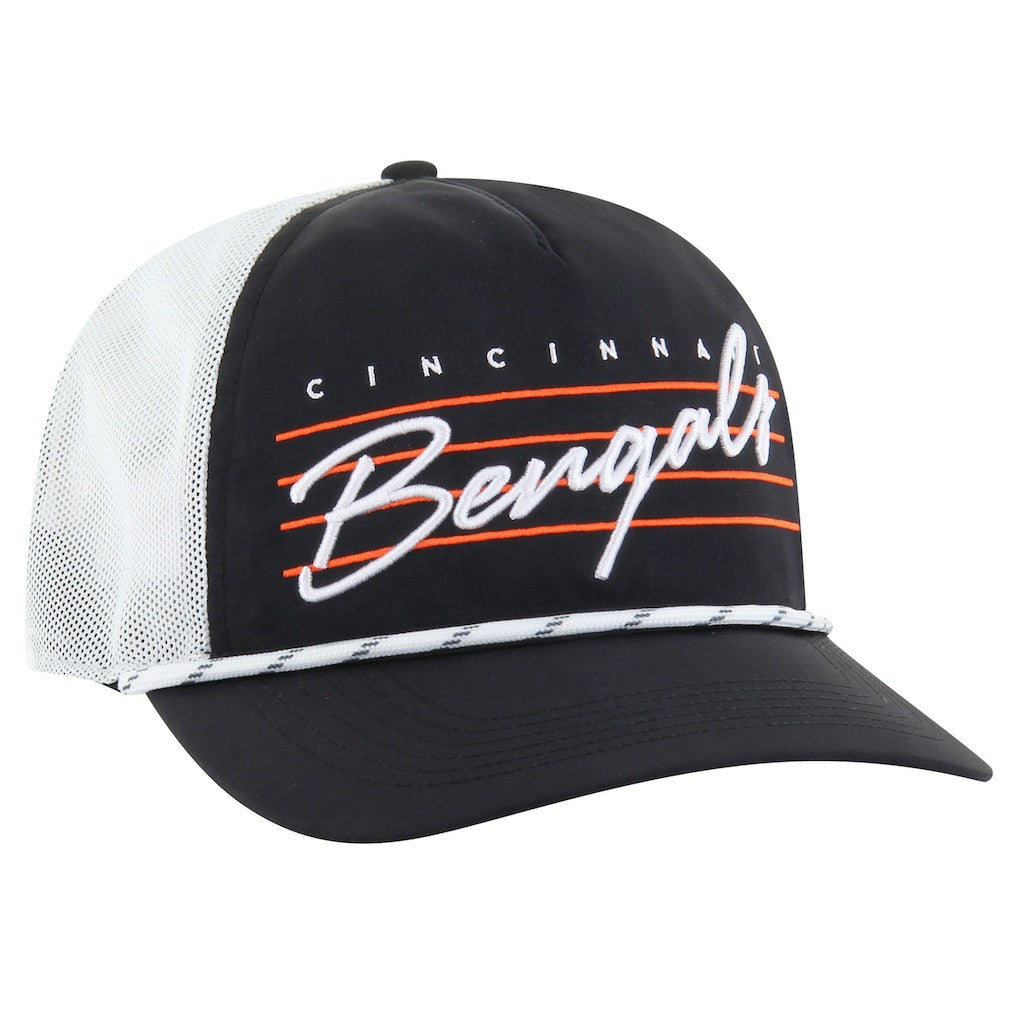 Cincinnati Bengals '47 Downburst Relaxed Hitch Trucker Adjustable Hat - Black/White - 47 brand